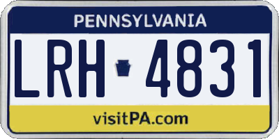 PA license plate LRH4831