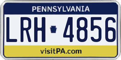 PA license plate LRH4856