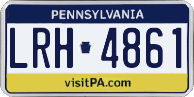 PA license plate LRH4861