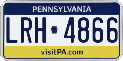 PA license plate LRH4866