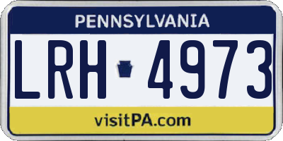 PA license plate LRH4973