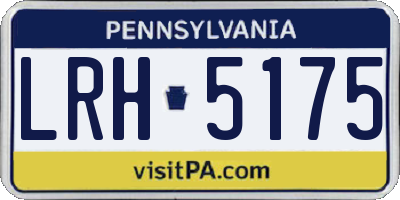 PA license plate LRH5175