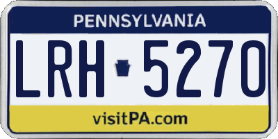 PA license plate LRH5270