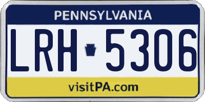 PA license plate LRH5306