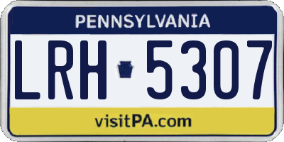 PA license plate LRH5307