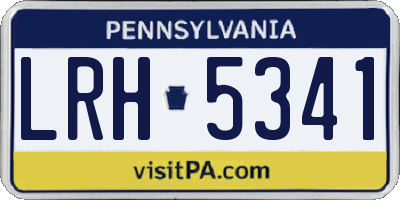 PA license plate LRH5341
