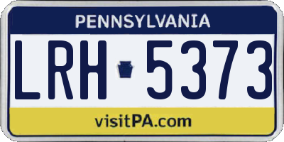 PA license plate LRH5373