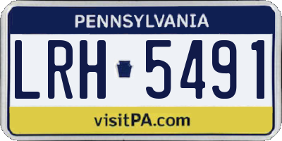 PA license plate LRH5491