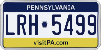 PA license plate LRH5499