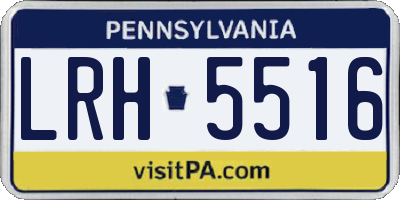 PA license plate LRH5516