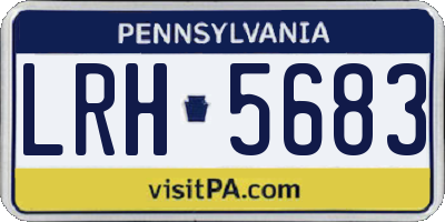 PA license plate LRH5683
