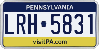 PA license plate LRH5831