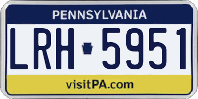 PA license plate LRH5951