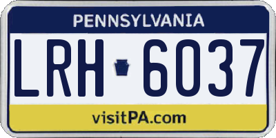 PA license plate LRH6037