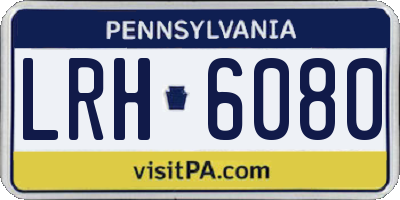 PA license plate LRH6080