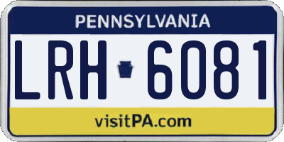 PA license plate LRH6081