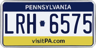 PA license plate LRH6575