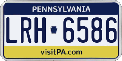 PA license plate LRH6586
