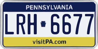 PA license plate LRH6677