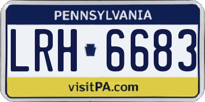PA license plate LRH6683
