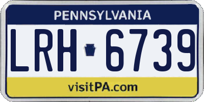 PA license plate LRH6739