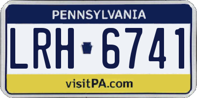PA license plate LRH6741