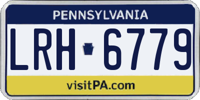 PA license plate LRH6779