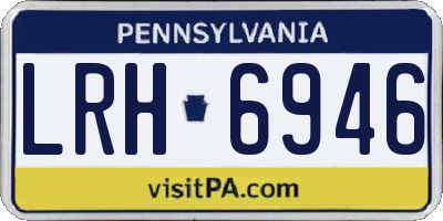 PA license plate LRH6946