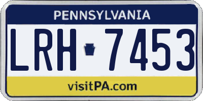 PA license plate LRH7453
