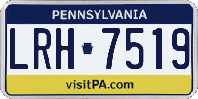 PA license plate LRH7519