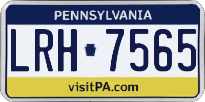 PA license plate LRH7565