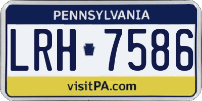 PA license plate LRH7586