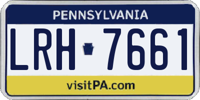 PA license plate LRH7661