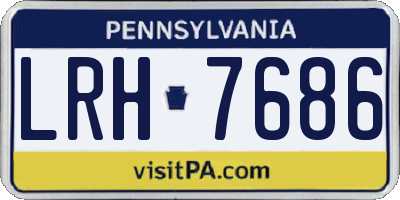 PA license plate LRH7686