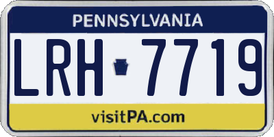 PA license plate LRH7719