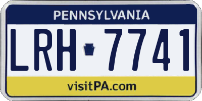 PA license plate LRH7741