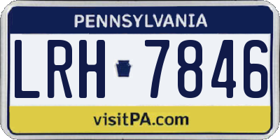 PA license plate LRH7846