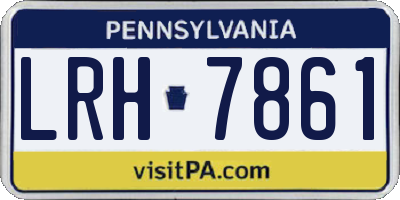 PA license plate LRH7861