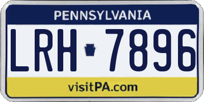 PA license plate LRH7896