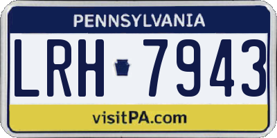 PA license plate LRH7943