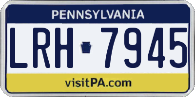 PA license plate LRH7945