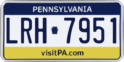 PA license plate LRH7951