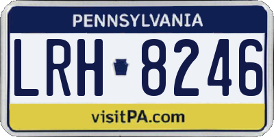 PA license plate LRH8246