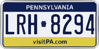 PA license plate LRH8294