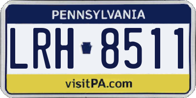 PA license plate LRH8511