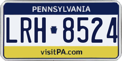 PA license plate LRH8524