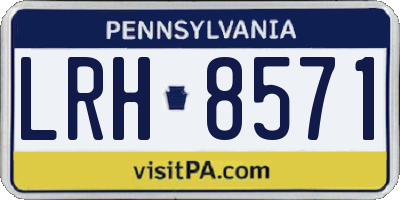 PA license plate LRH8571