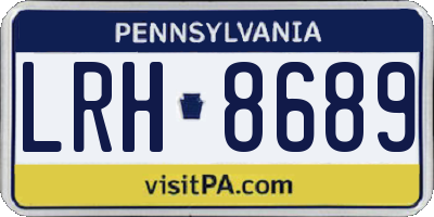 PA license plate LRH8689