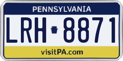 PA license plate LRH8871
