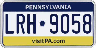 PA license plate LRH9058